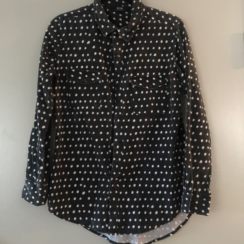 Polkadot button down